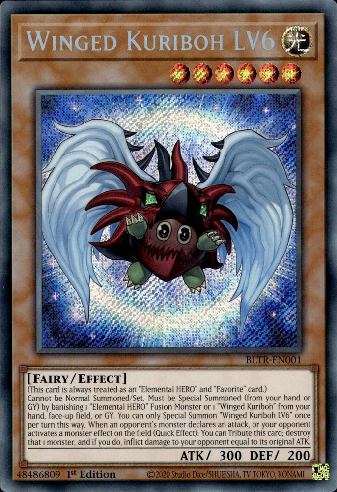 yugioh new kuriboh cards QCDB-JP002 Winged LV6 (UR) Mint / near mint condition trading card Winged Kuriboh 25th Anniversary Tin: