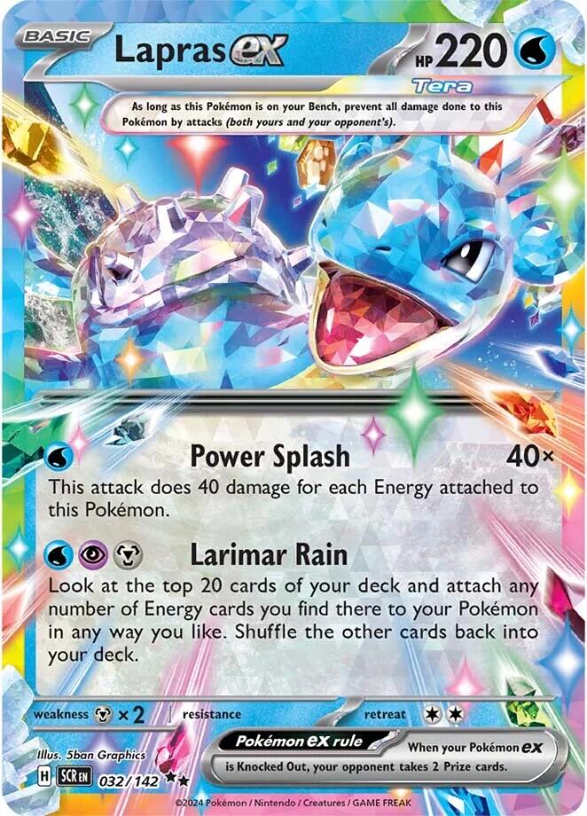 pokemon card lapras - 131/165 - Pokemon 151 - Reverse Foil and put them into your hand Lapras ex (032/142) [Scarlet &