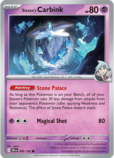 Steven's Carbink (086/182) [Scarlet & Violet: Destined Rivals]