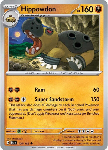 Hippowdon (106/182) [Scarlet & Violet: Destined Rivals]