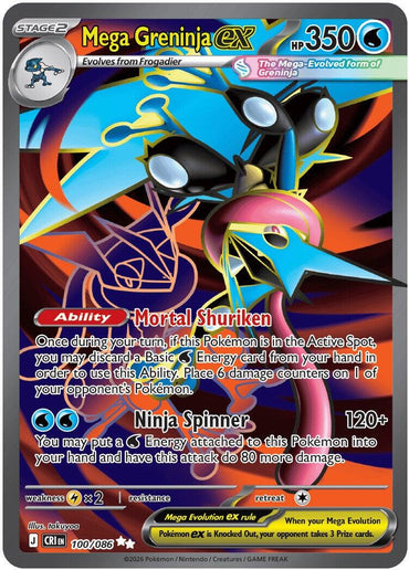 Mega Greninja ex (100/086) [Mega Evolution: Chaos Rising]