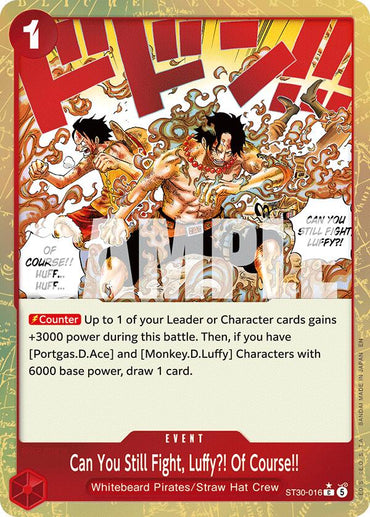 Can You Still Fight, Luffy?! Of Course!! (Parallel) [Starter Deck EX: Luffy & Ace]
