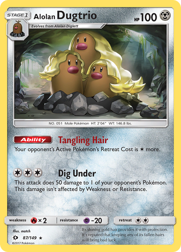 Alolan Dugtrio (87/149) [Sun & Moon: Base Set]