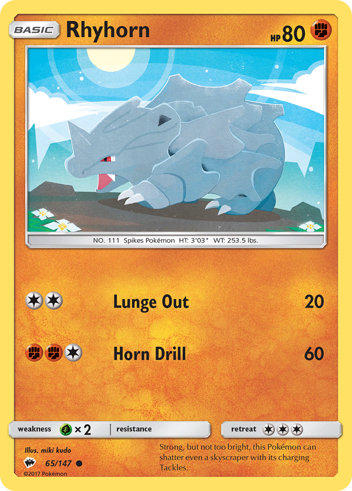 Rhyhorn (65/147) [Sun & Moon: Burning Shadows]