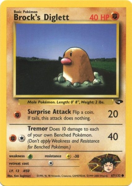 Brock's Diglett (67/132) [Gym Challenge Unlimited]